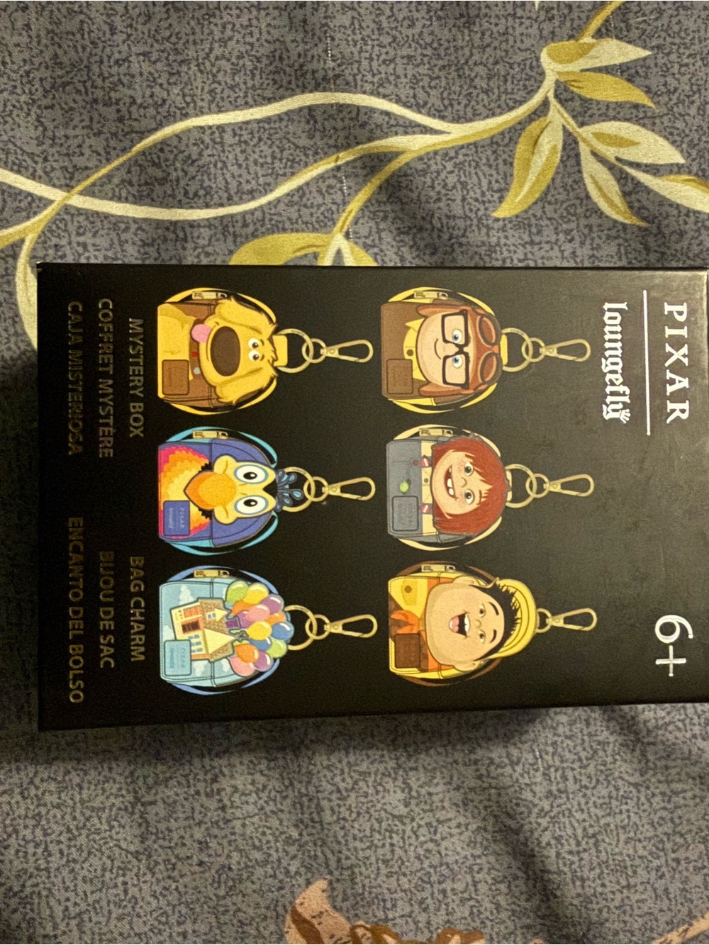 Loungefly Pixar Character Headphone Bag Charm Set - Black, Yellow, Blue, Pink